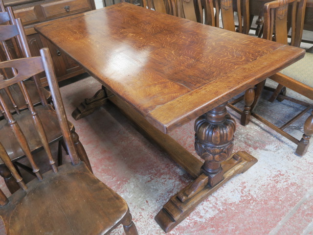 Image of large refectory pub table 001